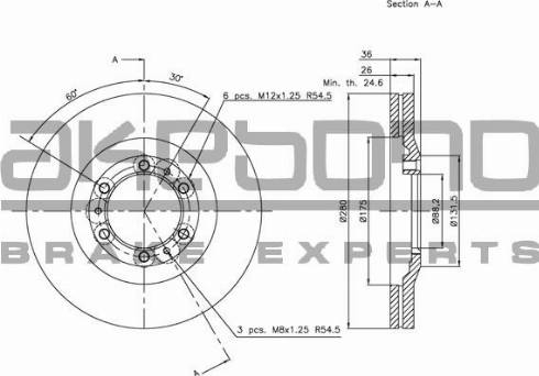 Akebono BN-0724 - Kočioni disk www.molydon.hr