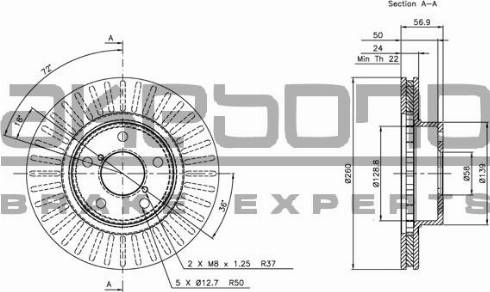 Akebono BN-0726E - Kočioni disk www.molydon.hr