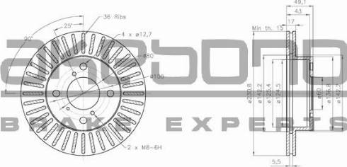 Akebono BN-0720 - Kočioni disk www.molydon.hr