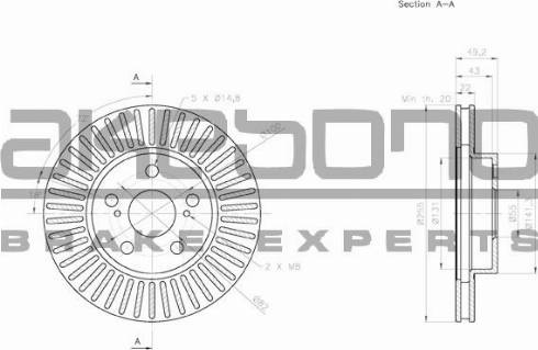 Akebono BN-0728 - Kočioni disk www.molydon.hr