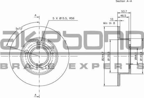 Akebono BN-0774 - Kočioni disk www.molydon.hr