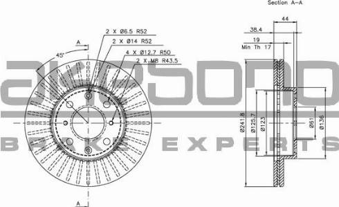 Akebono BN-1044 - Kočioni disk www.molydon.hr