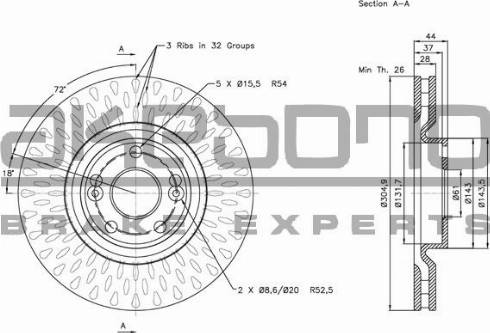 Akebono BN-1041E - Kočioni disk www.molydon.hr