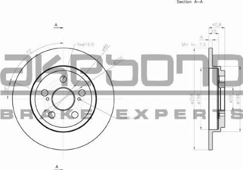 Akebono BN-1050 - Kočioni disk www.molydon.hr