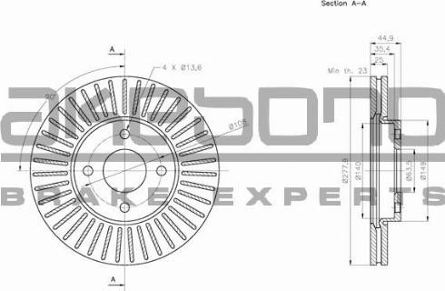 Akebono BN-1051 - Kočioni disk www.molydon.hr