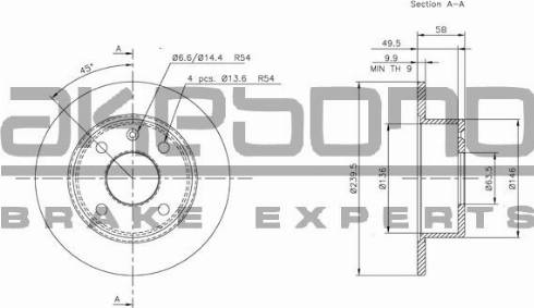 Akebono BN-1008E - Kočioni disk www.molydon.hr