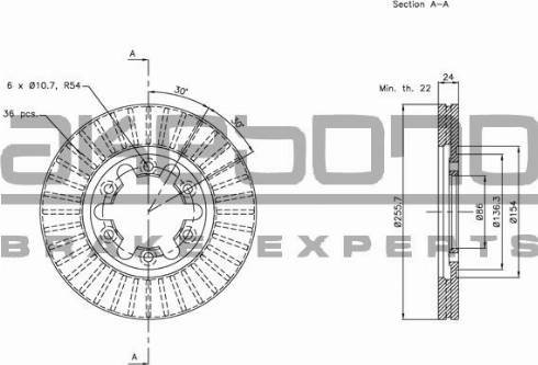 Akebono BN-1084E - Kočioni disk www.molydon.hr