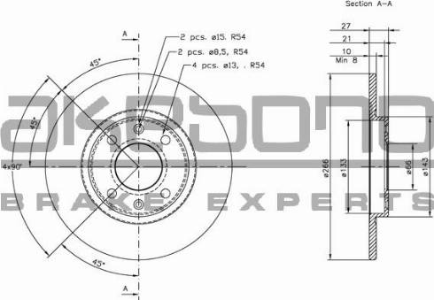 Akebono BN-1029E - Kočioni disk www.molydon.hr