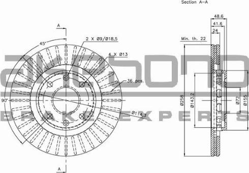 Akebono BN-1074E - Kočioni disk www.molydon.hr