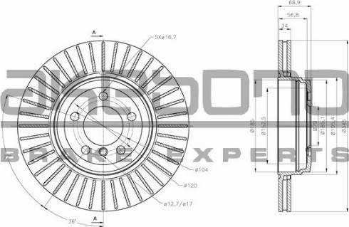 Akebono BN-1076E - Kočioni disk www.molydon.hr