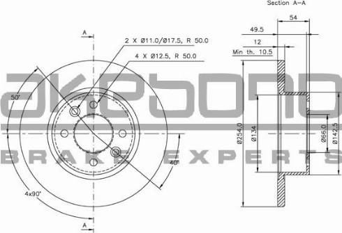 Akebono BN-1195E - Kočioni disk www.molydon.hr