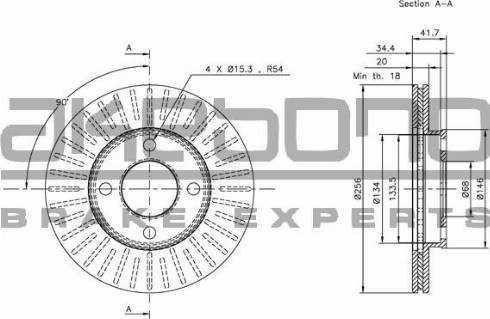 Akebono BN-1196E - Kočioni disk www.molydon.hr