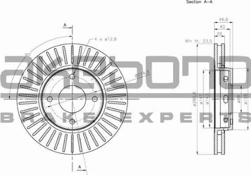 Akebono BN-1147E - Kočioni disk www.molydon.hr