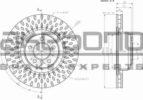 Akebono BN-1162E - Kočioni disk www.molydon.hr