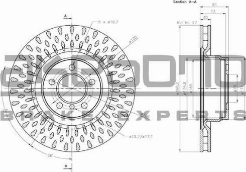 Akebono BN-1162 - Kočioni disk www.molydon.hr