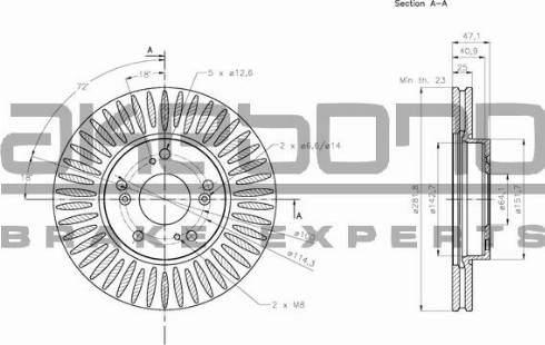 Akebono BN-1114E - Kočioni disk www.molydon.hr