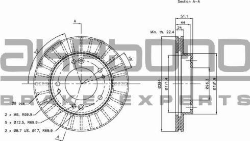 Akebono BN-1110 - Kočioni disk www.molydon.hr