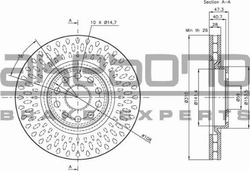 Akebono BN-1118 - Kočioni disk www.molydon.hr