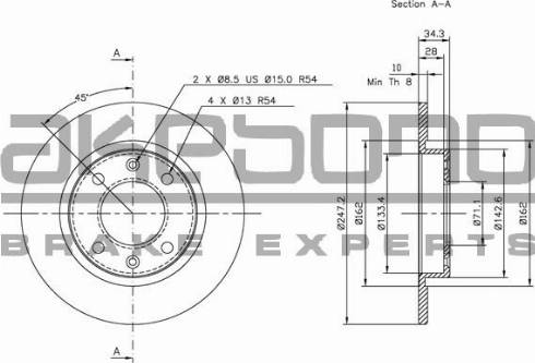 Akebono BN-1113E - Kočioni disk www.molydon.hr