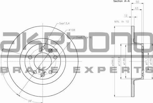 Akebono BN-1125E - Kočioni disk www.molydon.hr