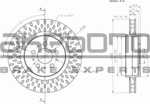 Akebono BN-1308 - Kočioni disk www.molydon.hr