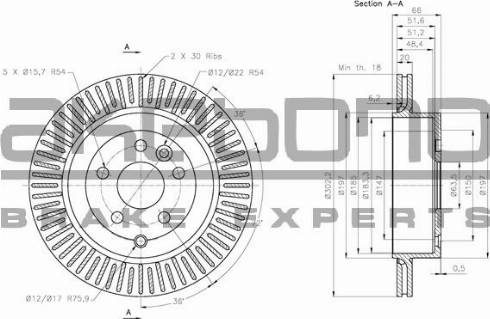 Akebono BN-1314E - Kočioni disk www.molydon.hr