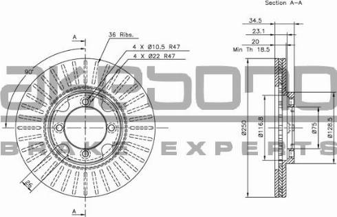 Akebono BN-1310 - Kočioni disk www.molydon.hr