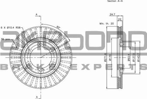 Akebono BN-1299 - Kočioni disk www.molydon.hr