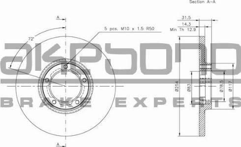 Akebono BN-1259E - Kočioni disk www.molydon.hr