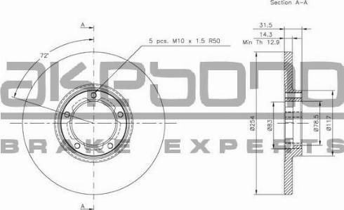 Akebono BN-1259 - Kočioni disk www.molydon.hr