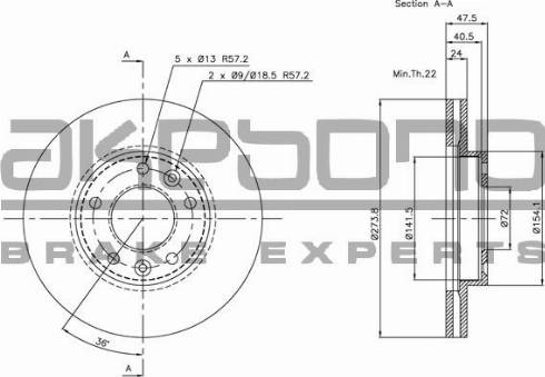 Akebono BN-1268E - Kočioni disk www.molydon.hr