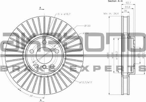 Akebono BN-1209 - Kočioni disk www.molydon.hr