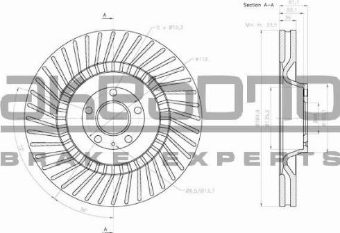 Akebono BN-1204 - Kočioni disk www.molydon.hr