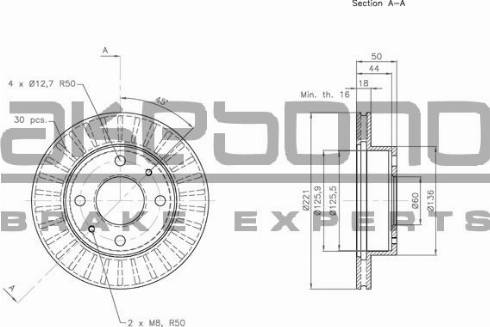 Akebono BN-1206 - Kočioni disk www.molydon.hr