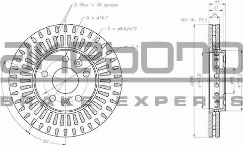 Akebono BN-1207E - Kočioni disk www.molydon.hr