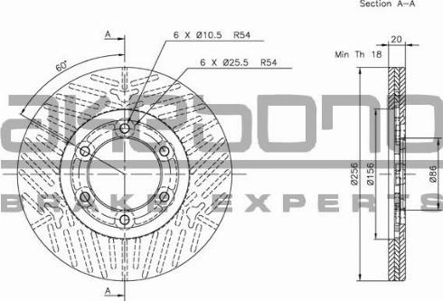 Akebono BN-1214E - Kočioni disk www.molydon.hr