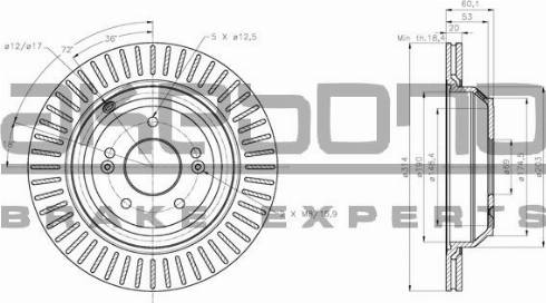 Akebono BN-1215E - Kočioni disk www.molydon.hr