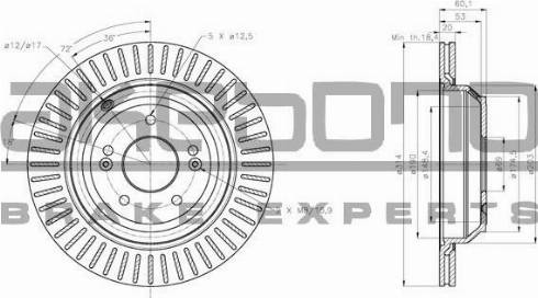 Akebono BN-1215 - Kočioni disk www.molydon.hr