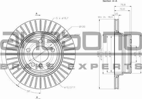 Akebono BN-1210E - Kočioni disk www.molydon.hr