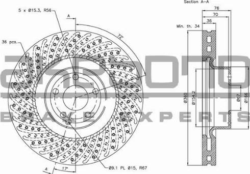 Akebono BN-1217E - Kočioni disk www.molydon.hr