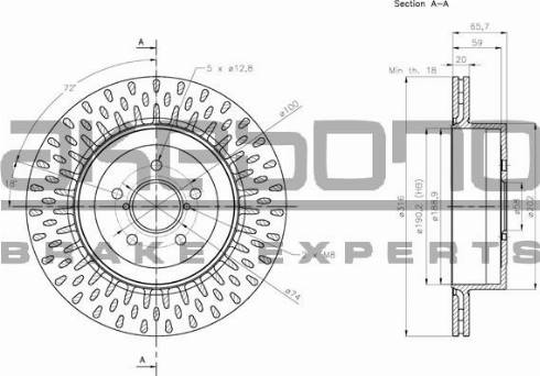 Akebono BN-1289E - Kočioni disk www.molydon.hr