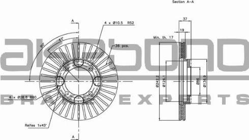 Akebono BN-1280E - Kočioni disk www.molydon.hr