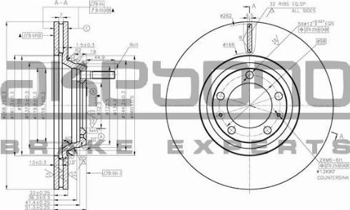 Akebono BN-1281E - Kočioni disk www.molydon.hr