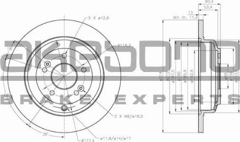 Akebono BN-1236 - Kočioni disk www.molydon.hr