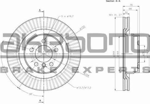 Akebono BN-1238 - Kočioni disk www.molydon.hr