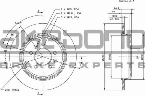 Akebono BN-1271E - Kočioni disk www.molydon.hr