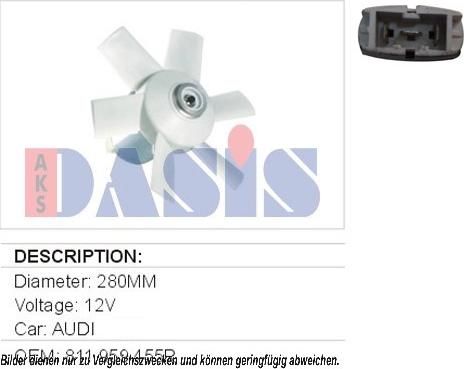 AKS Dasis 488020N - Ventilator, hladjenje motora www.molydon.hr