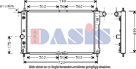 AKS Dasis 510011N - Hladnjak, hladjenje motora www.molydon.hr