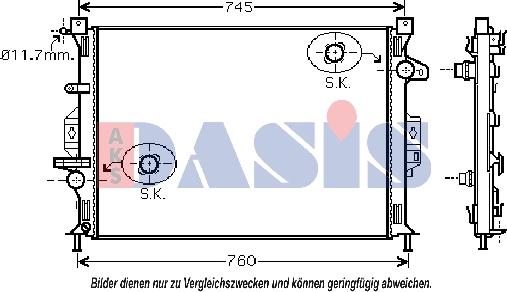 AKS Dasis 092046N - Hladnjak, hladjenje motora www.molydon.hr