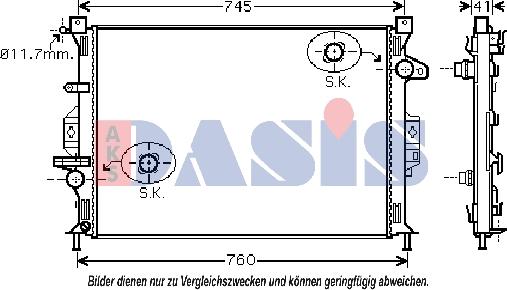 AKS Dasis 092047N - Hladnjak, hladjenje motora www.molydon.hr